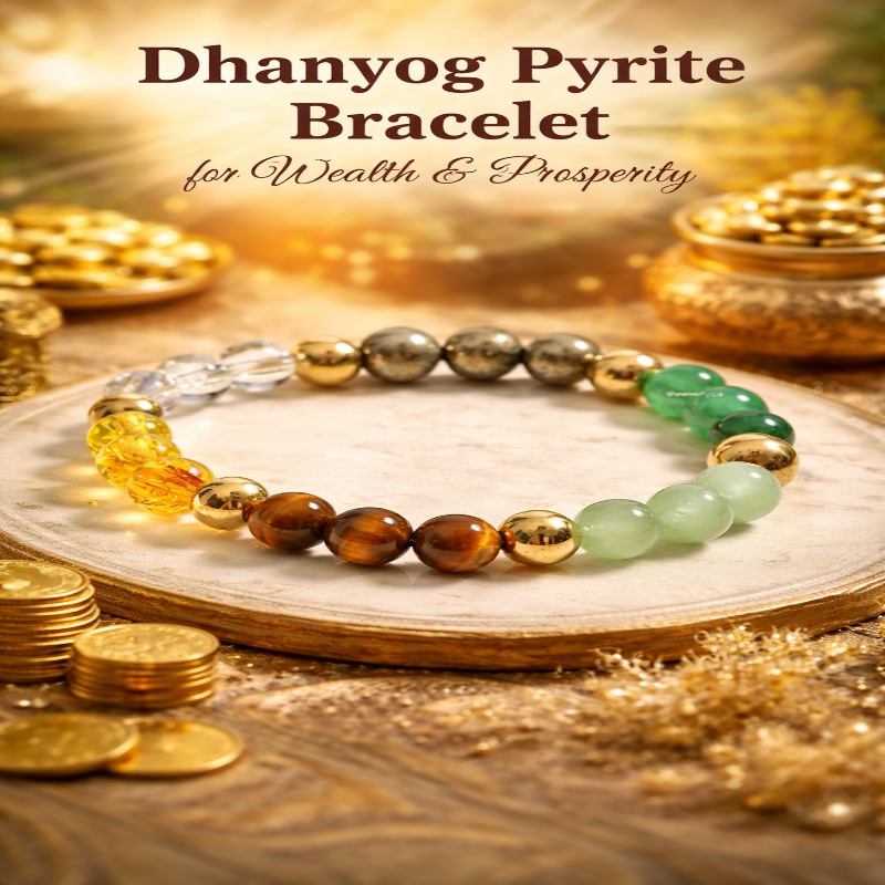 Dhanyog Pyrite Bracelet for Wealth and Prosperity (8mm)