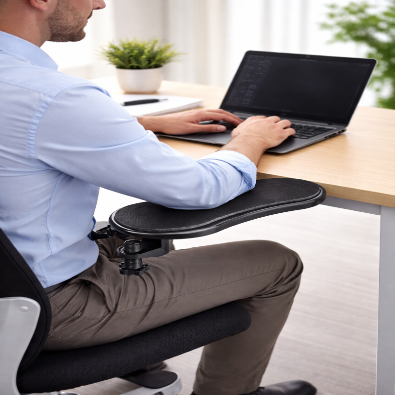 Multicolor Portable Desk Chair Attachable Arm Support