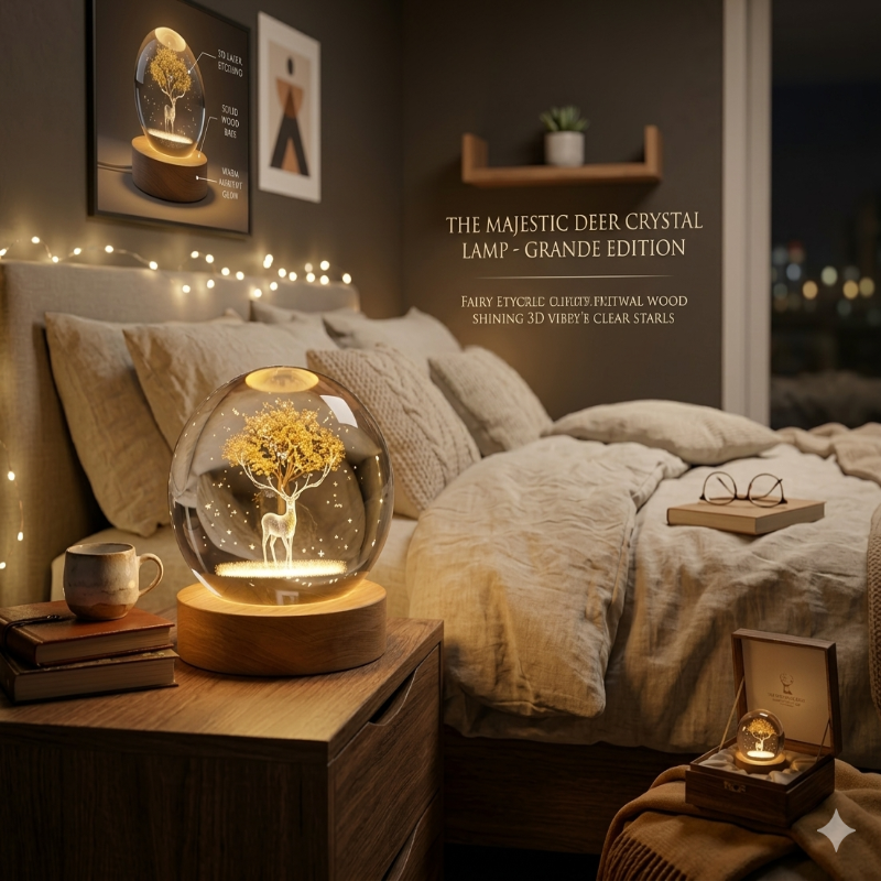 3D Galaxy Crystal Ball Night Lamp - Mix Design