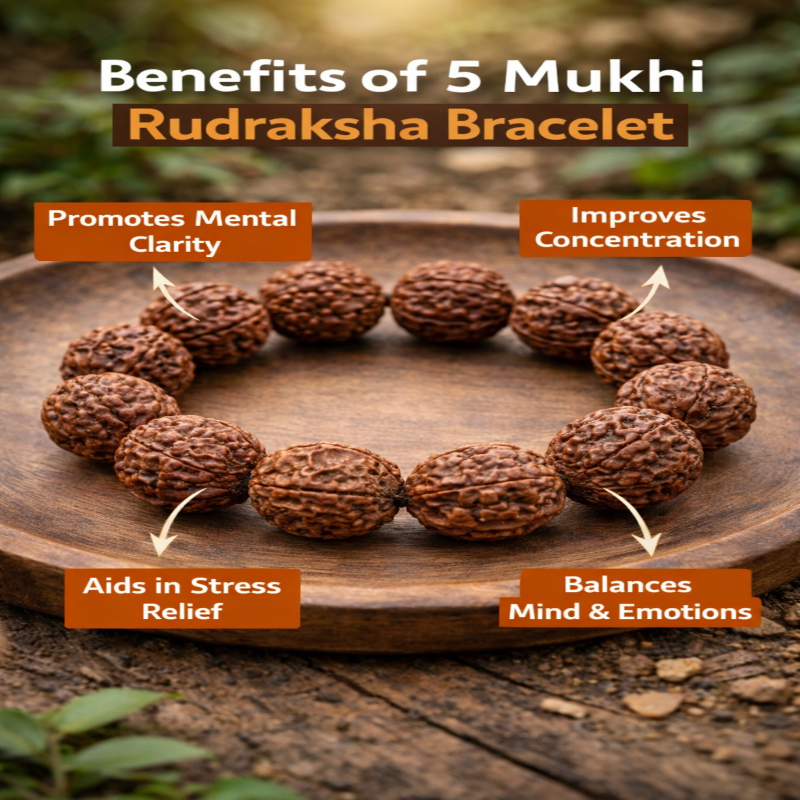 5 Mukhi Rudraksha Bracelet
