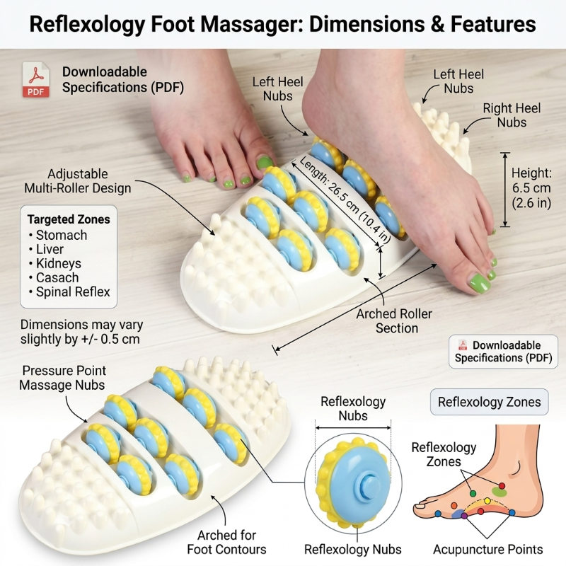 Plastic Roller Wheel Feet Massager